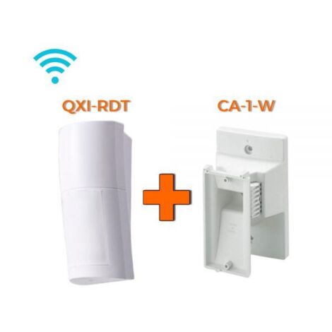 Optex sensore esterno doppia tecnologia wireless 12m 120° + Staffa CA-1W - QXI-RDT