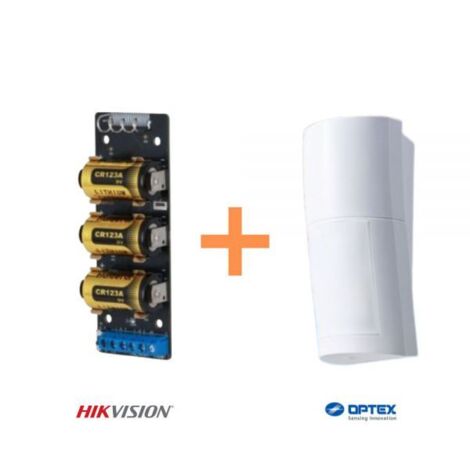 Optex sensore esterno doppia tecnologia wireless antifurto + Modulo Hikvision DS-PM1-I1-WE - QXI-RDT