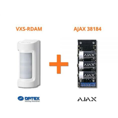 Optex sensore esterno doppia tecnologia wireless PIR+MW 12m 90° + Modulo Ajax 38184 - VXS-RDAM