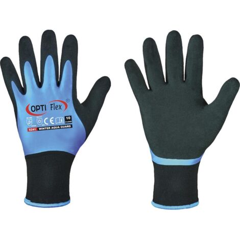 OPTIFLEX 0241-09 Handschuhe Winter Aqua Guard Größe 9 schwarz/blau EN 388, EN 51