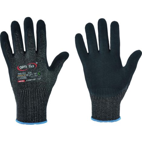 OPTIFLEX 0838-09 Schnittschutzhandschuhe Comfort Cut Größe 9 schwarz meliert/sch