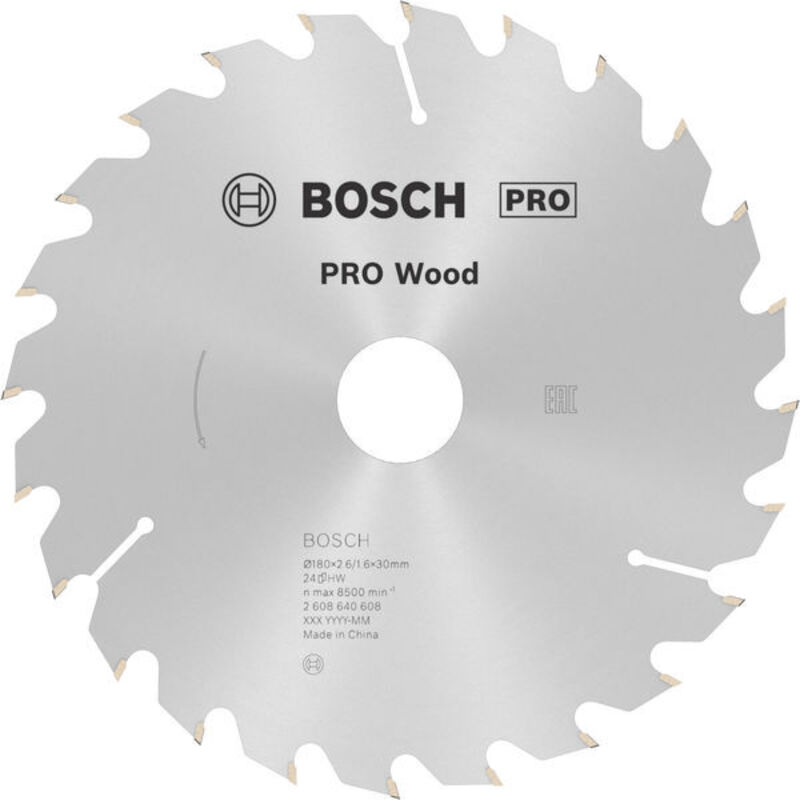 Bosch - Lama per sega circolare Optiline Wood ø 30mm - 180X30/20X2.6 - 24D - 2 608 640 608