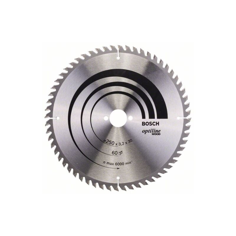 Bosch Professional 2 608 640 729 - Lama de sega circolare Optiline Wood - 250 x 30 x 3,2 mm, 60 (confezione de 1)
