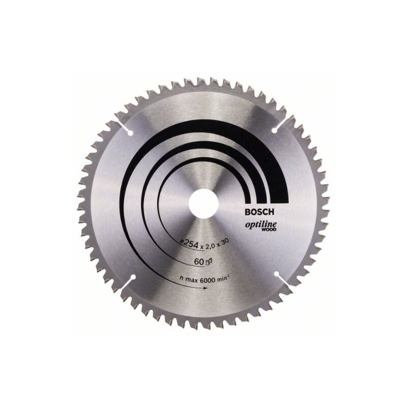 Bosch - Accessories Optiline 2608640436 Lama circolare in metallo duro 254 x 30 x 2 mm Numero di denti: 60 1 pz.