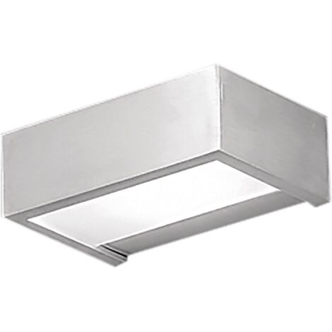 OPTIMA Applique da parete biemissione lineare in alluminio spazzolato, attacco R7s78, IP20, 100W, per illuminazione d'interni - Rossini Group