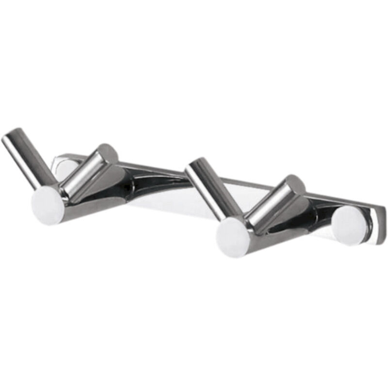 Optima Crochet double pour salle de bain, chrome (DVOJHACEKVCR)