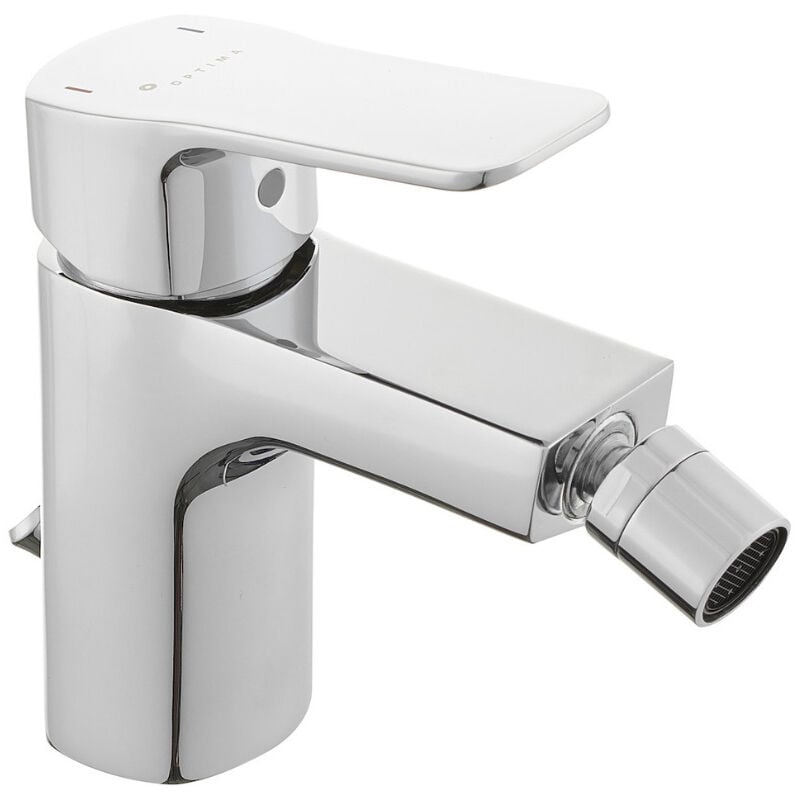 Optima - Cube Way by Siko Mitigeur bidet avec bec chromé et tirette, chrome (CU235)
