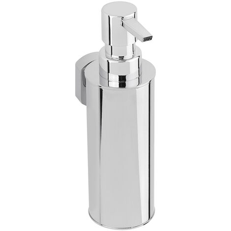 Optima Cube Way Dosificador de jabón de pared en latón, Cromo (SPI99)