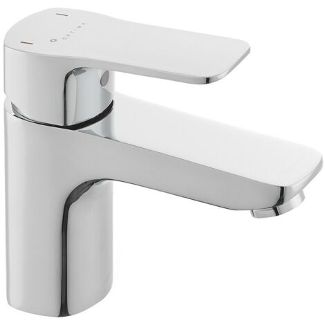 Optima Cube Way mitigeur de lavabo sur pied, sans vidage, chrome brillant (CU271)