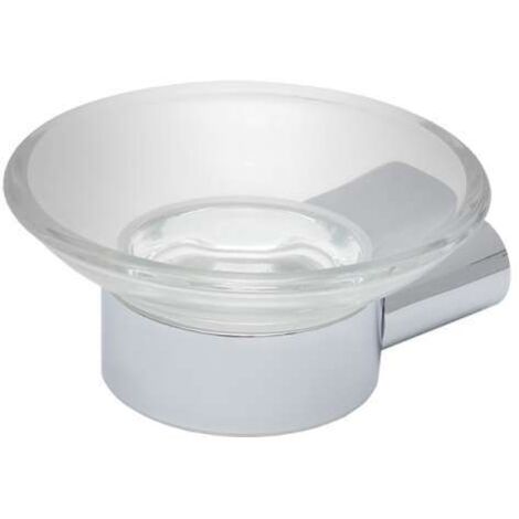 Optima Seifenhalter OPTIMA L verchromt - Schale Glas-klar 010-7780