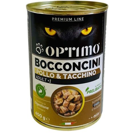 OPTIMO BOCCONCINI PER GATTO AL GUSTO POLLO E TACCHINO DA 400 GR