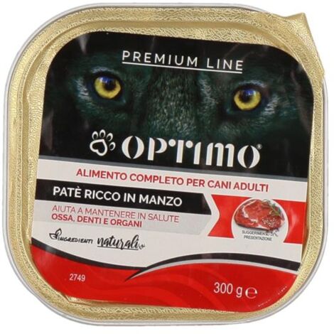 OPTIMO PATÈ PER CANE IN CONFEZIONE DA 300 GR GUSTO MANZO