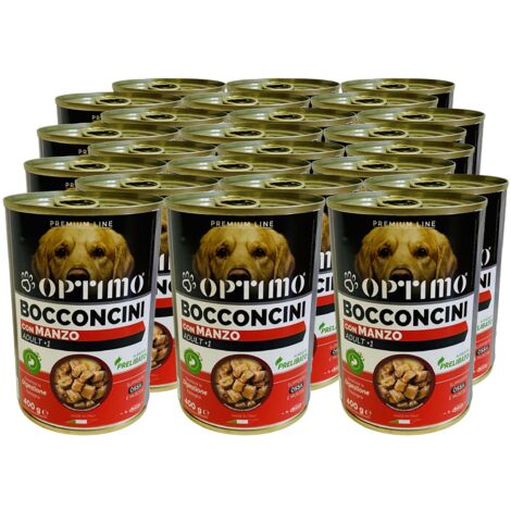 OPTIMO SET 24 BOCCONCINI PER CANE AL GUSTO MANZO DA 400 GR