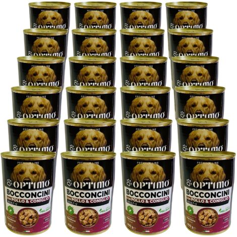 OPTIMO SET 24 BOCCONCINI PER CANE AL GUSTO POLLO E CONIGLIO DA 400 GR