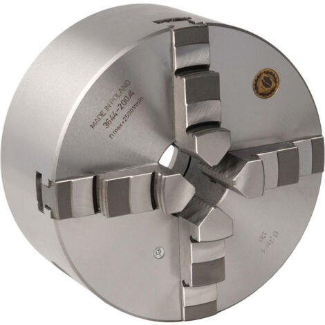 Optimum 3450355 BISON Vierbacken-Drehfutter Guss Camlock, zentrisch spannend  Ø