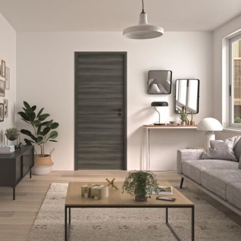 Optimum – Bloc porte spécial Milano H 204 x L 73 x P 4 cm – Serrure magnétique silencieuse – Vissage invisible pour finition impeccable
