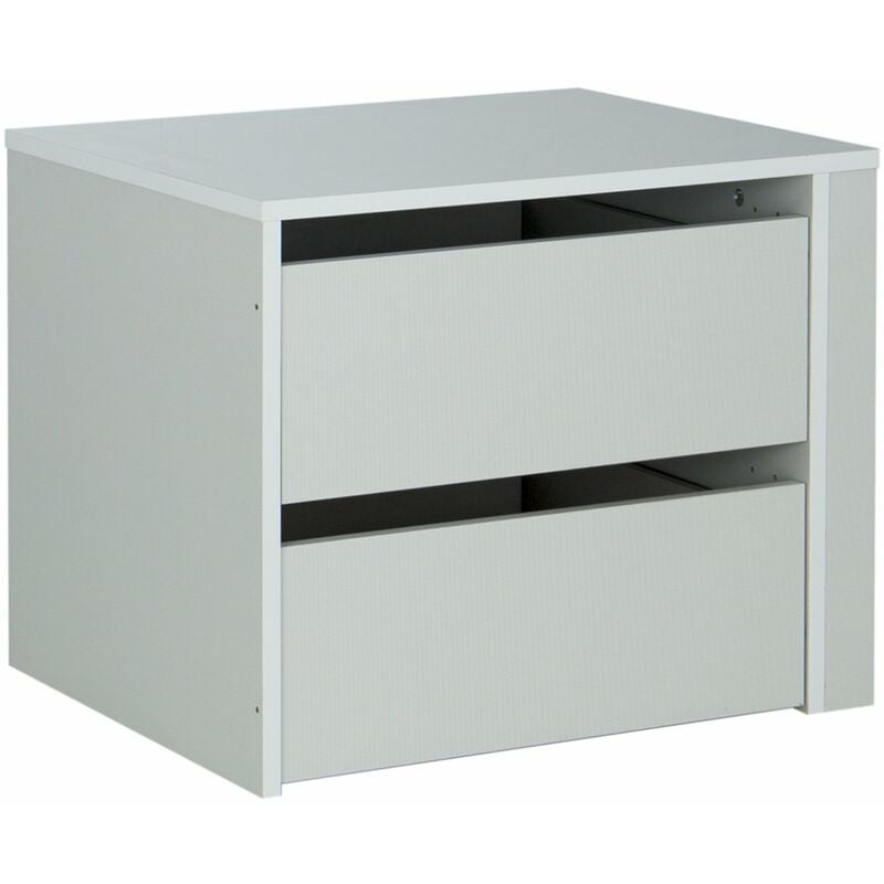 Option 2 tiroirs gris