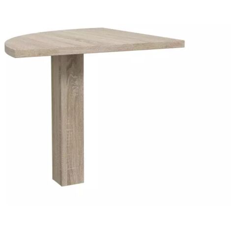 Option angle arrondi pour bureau décor chêne clair - OPIO