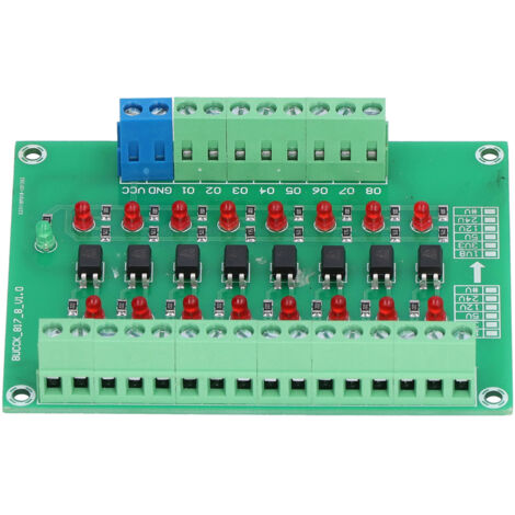 Optisches Isolationsmodul (24 V auf 5 V), 8 Kanäle, Signalwandlerplatine für SPS