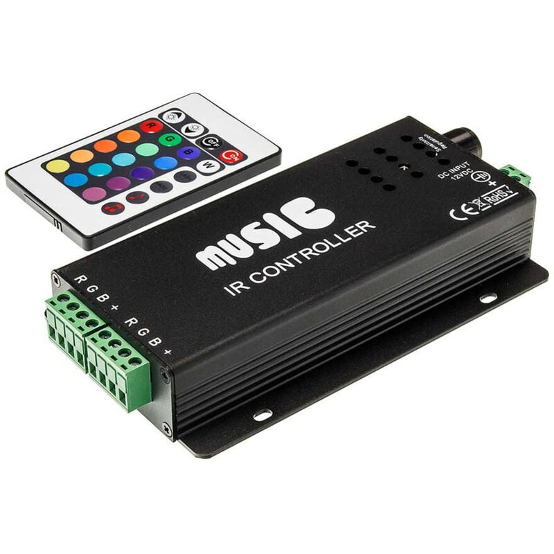 No Brand - Kit Complet Télécommande et Contrôleur pour Éclairage de led Musical rgb/rgbw