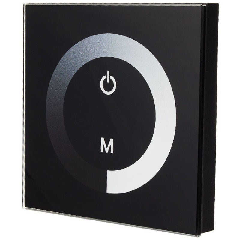 Interrupteur Contrôleur Mural Tactile Noir pour Éclairage Mono-couleur