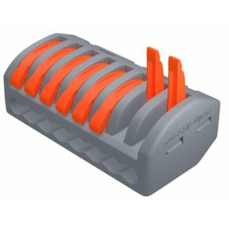Optonica – Borne de raccordement à levier 8 entrées – Section câble 0,08 à 4mm² – Connexion rapide sans outil – Boîtier robuste gris