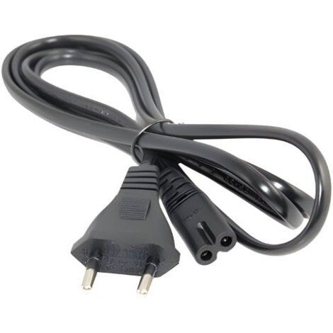 Optonica – Câble d'alimentation 2 têtes 220-240V 1M Noir – Résistant à l'usure – Flexibilité d'utilisation pour installations électriques – Compatible tubes néons T5