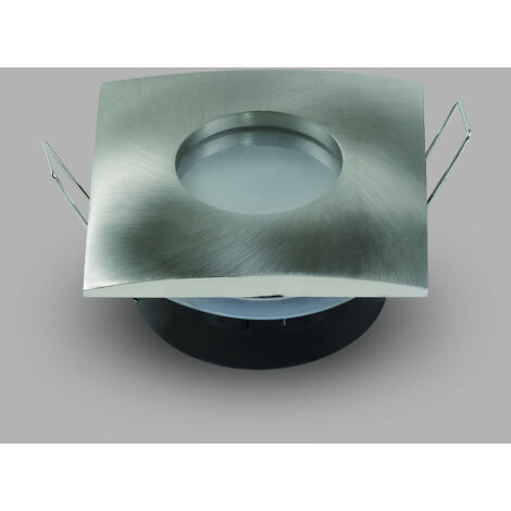 Optonica faretto incasso spotlight fixture square satin nickel gu10 ip65 2012
