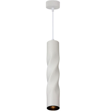 Optonica led lampada sospensione hanging fixture gu10 alluminium white body 5.5x30cm