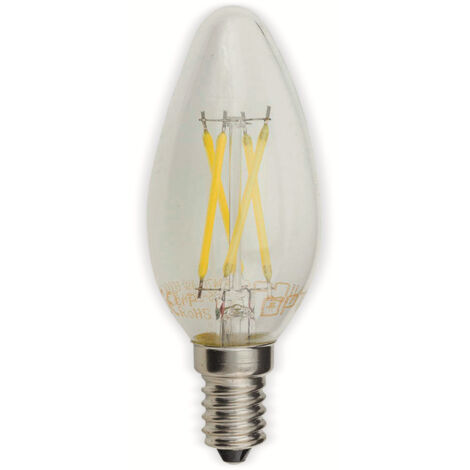 OPTONICA LED-Lampe 1470 Fil, E14, C35, EEK F, 4 W, 400 lm, 6000 K