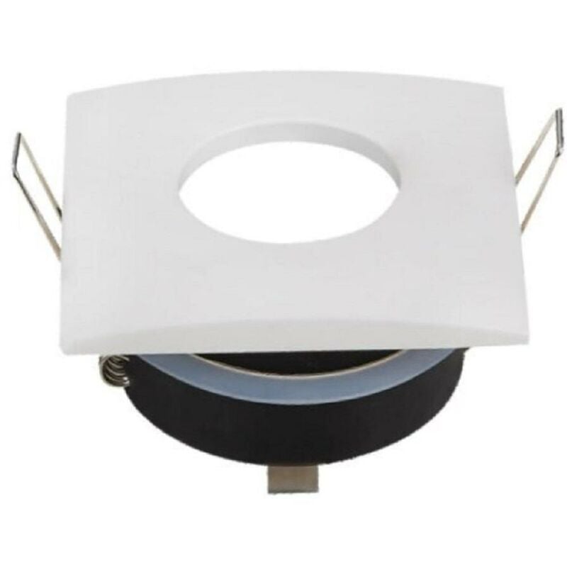 Image of Optonica led spotlight fixture square aluminium gu10 ip65 white 2011