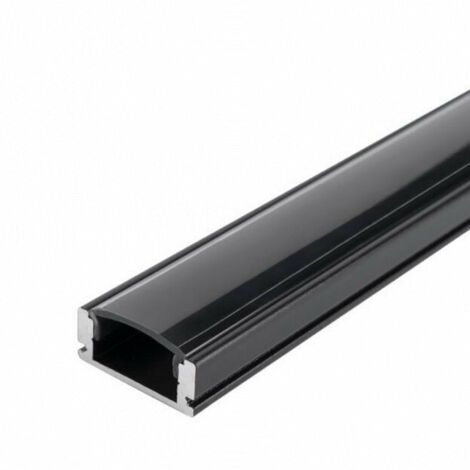 Optonica – Profilé aluminium 2m noir pour ruban LED – Cache opaque noir diffusant – Dissipation thermique optimale – Installation facile