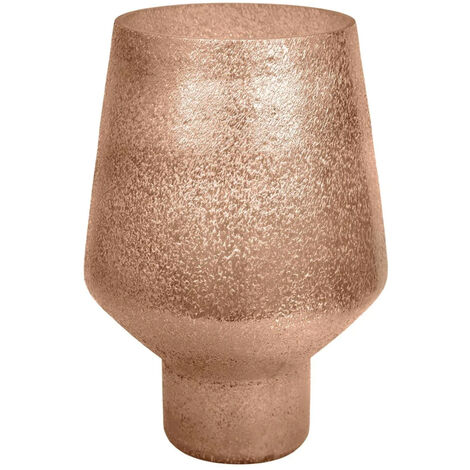 Opulent Tall Curved Metallic Vase - Glass - L17 x W17 x H26 cm - Gold