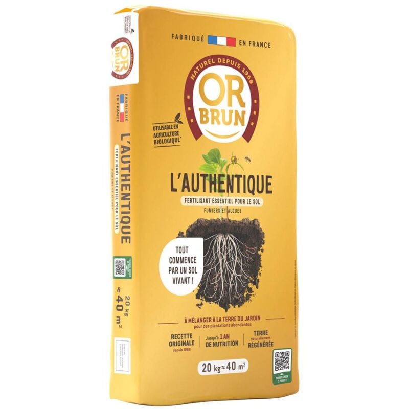 Authentique Fertilisant Or Brun 20 kg : Amendez durablement votre jardin