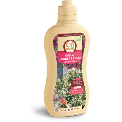 OR BRUN Engrais Lauriers & Bougainvilliers - 1L - Améliore& Favorise La Floraison - Fabriqué En France - Utilisable En Agriculture Biologique OBRECLLAURIER1