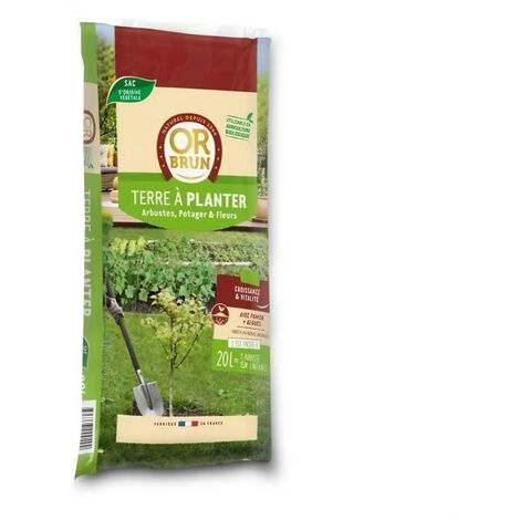 OR BRUN - OBRTTAP20 - Terre A Planter - Fertilise Le Sol - Enrichit La Terre Du Jardin - Tourbe et Fibre de Coco