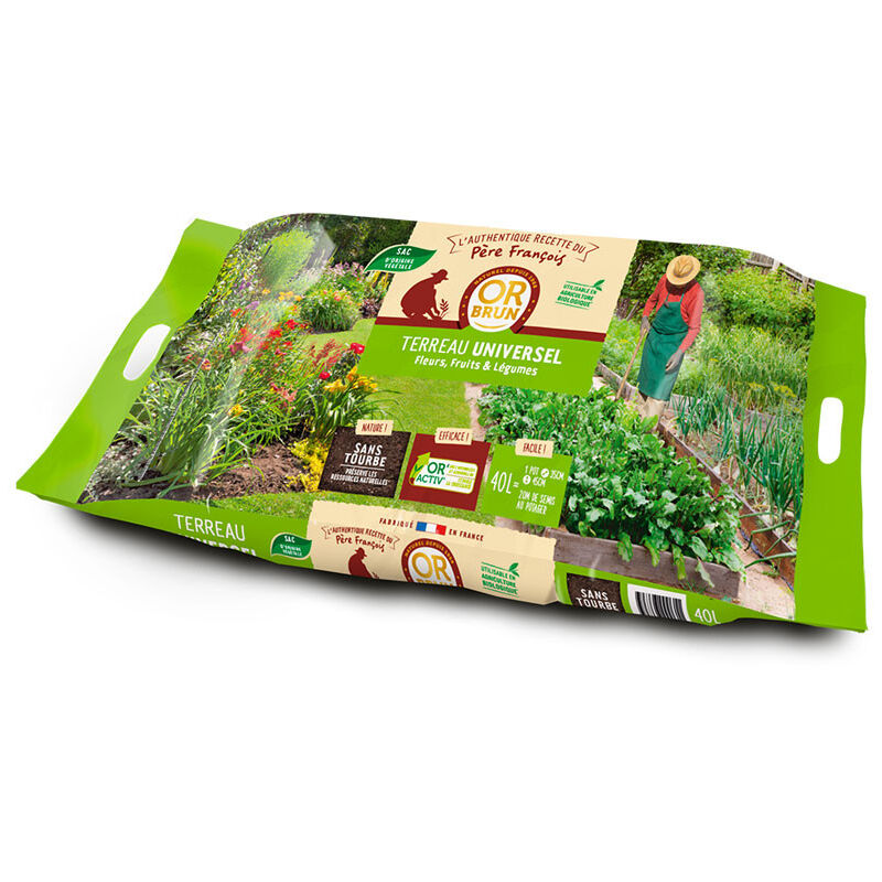 Père François - 40L - Terreau universel avec mycorhizes - Or Brun