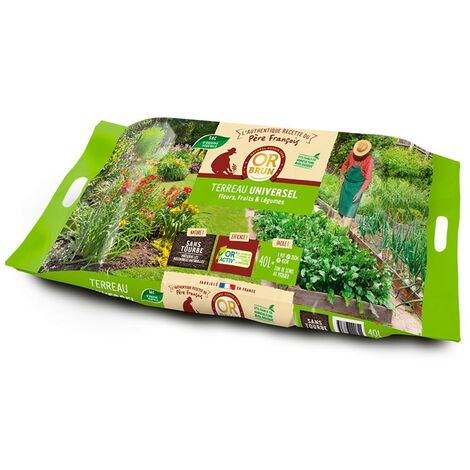 Or Brun - Terreau universel Père François 40L avec mycorhizes