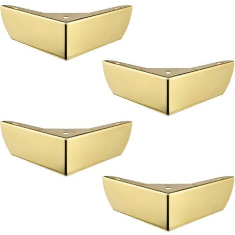 Or - diy pieds de meubles de cuisine 50mm pieds pour table basse armoire lit canapé solides pieds de chaise en métal bureau argent silencieux