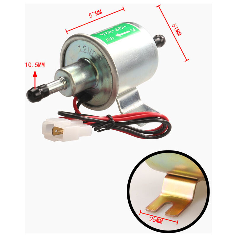 Linghhang - Pompe à carburant électrique universelle à essence diesel 12 v HEP-02A HEP02A basse tension oem HEP-02A Pompe à carburant électrique