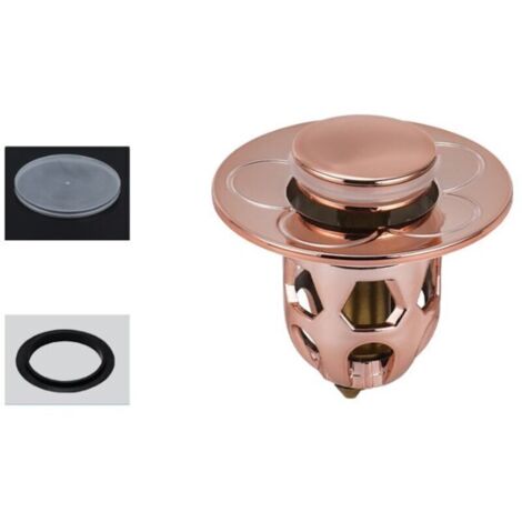 (or rose)Bouchon d'évier en acier inoxydable bouchon d'évier universel bouchon de vidange pour lavabo de comptoir bouchon de bain