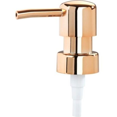 (Or Rose)Tête de pompage de rechange pour distributeur de savon noir rond, pompe à savon de rechange pour distributeur de savon, en matière synthétique, pour filetage de diamètre 28 mm