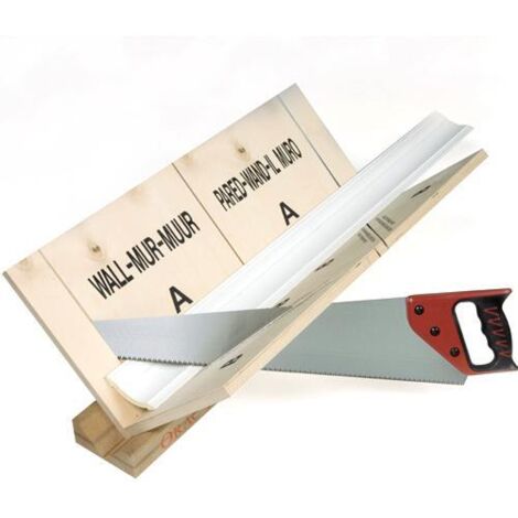 Orac – Boîte à onglet FB300 – Scie de 68 cm incluse – Longueur 81 cm, largeur 44,5 cm, hauteur 24,5 cm – Pour découpe précise de corniches