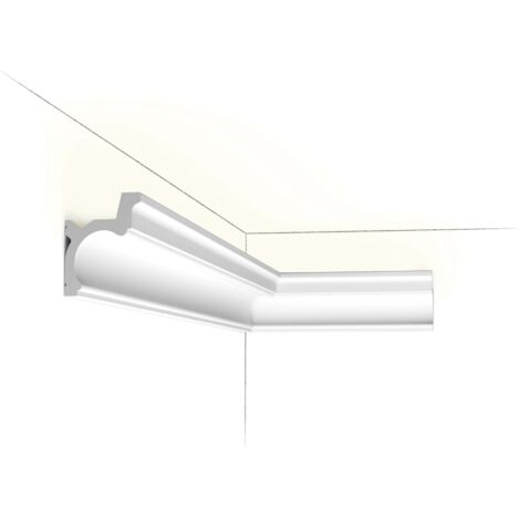 Orac – Corniche classique C328 2000mm x 90mm – Purotouch® prétraité blanc mat – Éclairage indirect élégant pour intérieur
