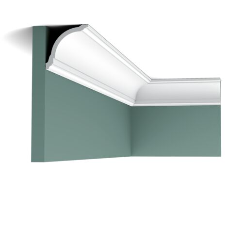 Orac – Corniche élégante CX199 – Dimensions 200 x 8 x 8 cm – Matériau Duropolymer – Finition prétraitée blanc mat