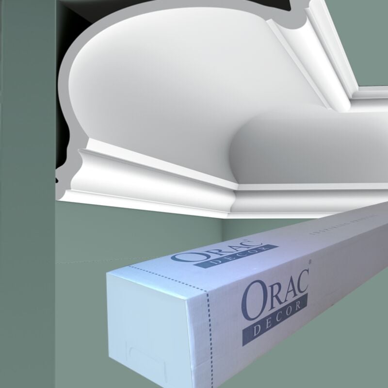 Carton complet de 10 mètres de corniches C343 - L200 x H19 x L25 cm Orac decor