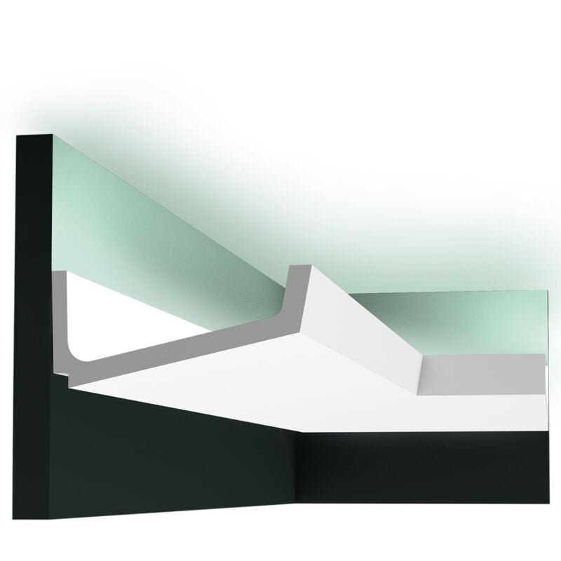C352 Corniche Eclairage Indirect Polyuréthane Orac Decor Luxxus - 7,5x17cm (h x p) a l unité