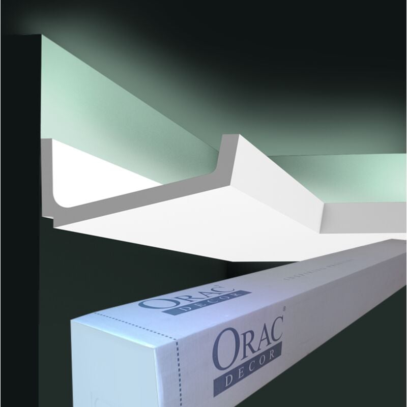 C352 Corniche Eclairage Indirect Polyuréthane Orac Decor Luxxus - 7,5x17cm (h x p) Carton complet