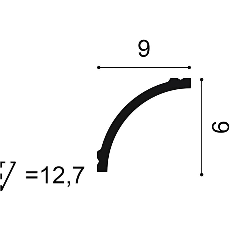 Corniche Orac Decor CB524N basixx Corniche Moulure décorative Moulure décorative design intemporel classique blanc 2 m