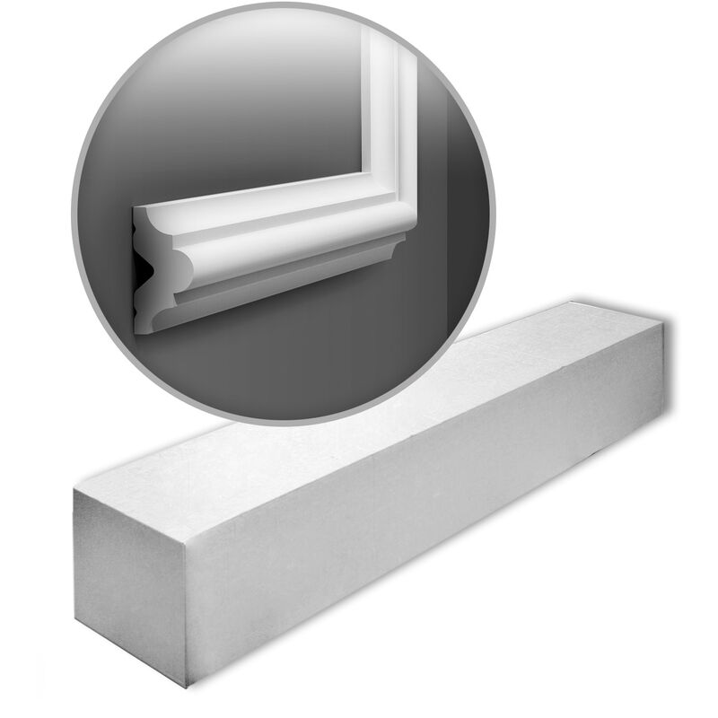 Decor PB513 basixx 1 Box 4 pieces Cornices Mouldings 8 m - white - Orac